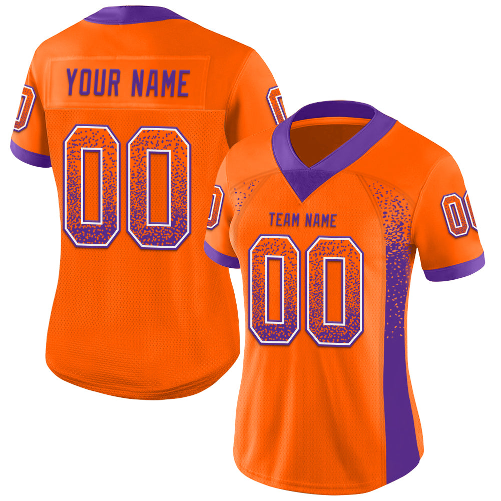 Custom Orange Purple-White Drift Fashion Football Jersey - Fan Version