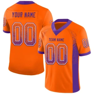 Custom Orange Purple-White Drift Fashion Football Jersey - Fan Version