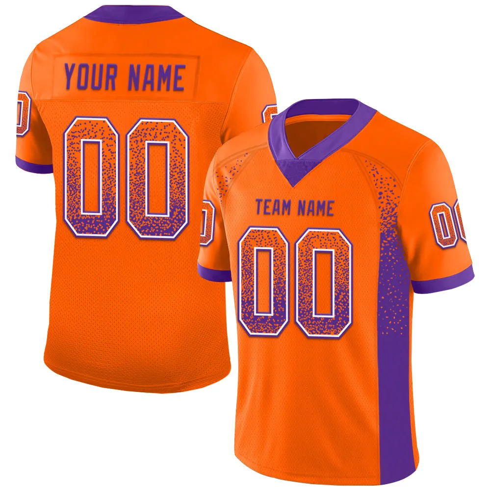 Custom Orange Purple-White Drift Fashion Football Jersey - Fan Version