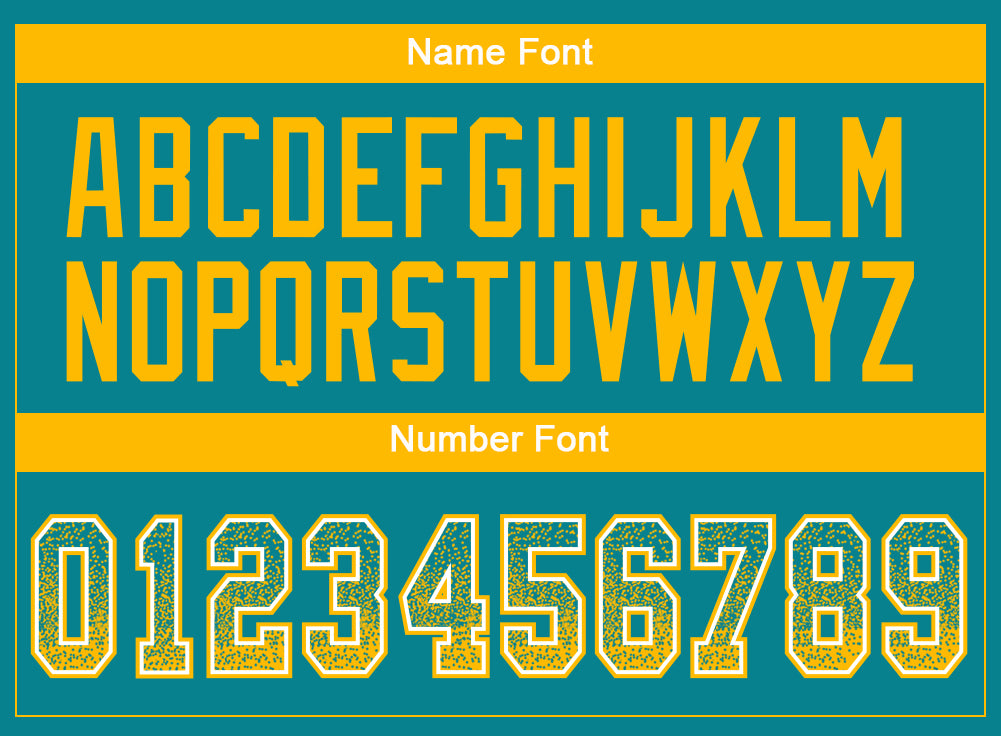 Custom Teal Gold-White Drift Fashion Football Jersey - Player Version