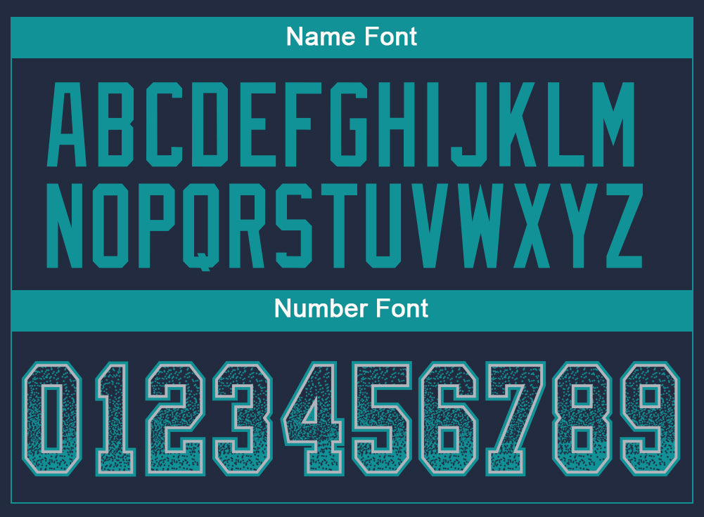 Custom Navy Teal-Gray Drift Fashion Football Jersey - Fan Version